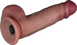 LoveToy - Sliding Skin Vibrerende Dildo Pro II - Met Afstandsbediening - 20 cm - Lichte Huidskleur — thumbnail 3