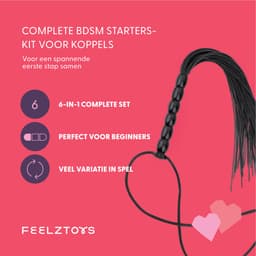 BDSM - Starter Set - Vibrator - Bondage - Oogmasker - Bondagebanden - Flogger - Tepelklemmen - Kietelaar - Meerdere kleuren - FeelzToys - Bondage Bliss — thumbnail 2