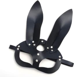 CHPN - Cosplay masker - Pu lederen Masker - Sexy masker - Erotisch masker met oren - Rollenspel masker - Zwart - PU Leer - Konijn - Sexy - Erotisch masker - Harnas - Meesteres — thumbnail 2