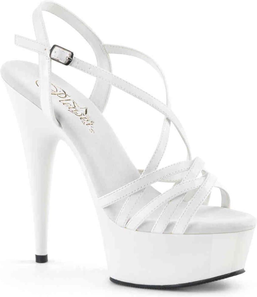 Pleaser - DELIGHT613 Sandaal met enkelband - US 5 - 35 Shoes - Wit — afbeelding 1