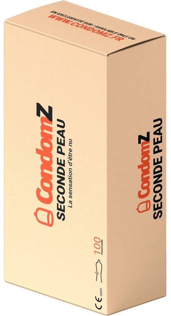 CondomZ Seconde Peau / Second Skin 100 condooms — afbeelding 1