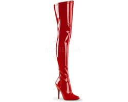 Pleaser - SEDUCE-3000 Overknee laarzen - US 16 - 47 Shoes - Rood