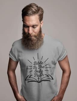 Heren T-shirt met Inspirerende Bijbeltekst: Hij Geneest Het Gebroken Hart — thumbnail 4