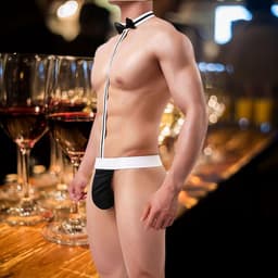 Sexy Heren Bodysuit met Stropdas en Lendendoek Kostuum voor Feest en Cosplay — thumbnail 4