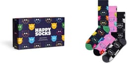 3-Pack Kattensokken Cadeauset voor Heren en Dames - Mix van Vrolijke Motieven — thumbnail 1