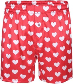 Satijnen boxershorts voor heren met rendiergewei-patroon – Sexy kerstondergoed in M-XXL — thumbnail 1