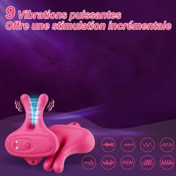Oneay Tepelvibrator - Seksspeeltje voor volwassenen, tepelklem, vibrerend, 9 vibratiestanden, magnetische tepelstimulatie, seksspeeltje, plezier voor vrouwen en stellen — thumbnail 2