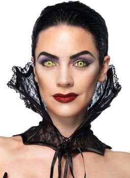 Kanten Nek Corsetje met Vetersluiting - Zwart - One Size — thumbnail 1