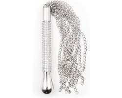 Smart Moves - Kettingen Flogger - Handvat Strass Steentjes - 44 cm - Zilver