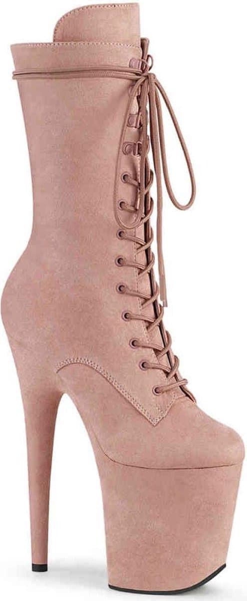 Pleaser - FLAMINGO-1050FS Plateau Laarzen, Paaldans schoenen - Paaldans schoenen - 35 Shoes - Roze — afbeelding 1