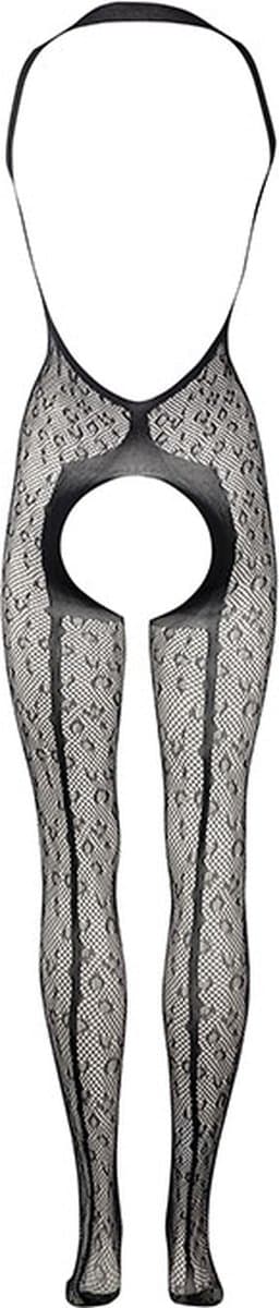 Shots - Le Désir Kruisloze Luipaard Bodystocking - One Size black O/S — thumbnail 3