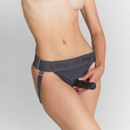 Strap-On-Me - Harness Unique - Strap-On Harnas - Voor dubbele penetratie - Grijs — thumbnail 2