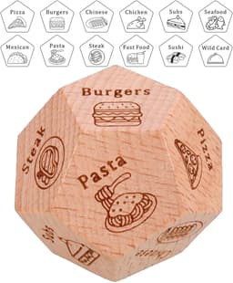 Dobbelspel Liefde - Keuze Maaltijden - Romantisch Avond - Voedselbeslisser - 3 cm - Houtkleur — thumbnail 5