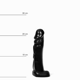All Black Zwarte realistische dildo -22 cm — thumbnail 3
