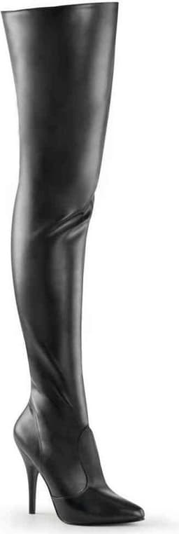 Pleaser Overknee Laarzen -45 Shoes- SEDUCE-3010 US 14 Zwart — thumbnail 1