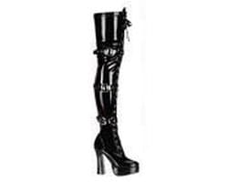 Pleaser - ELECTRA-3028 Plateau overknee Laarzen - US 6 - 36 Shoes - Zwart