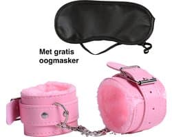 Handboeien - Pluche handboeien - Handboeienset - Roze - Met oogmasker - Erotiek - Sexspeeltjes - BDSM