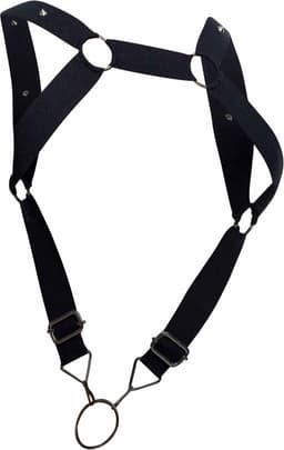 MOB EROTICWEAR - DNGEON ELASTIC BACK HARNESS WITH SINGLE T. RING — thumbnail 5