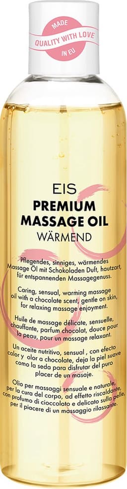 Premium massageolie verwarmend van EIS, stimulerend warmte-effect, chocoladearoma, 250 ml — thumbnail 1