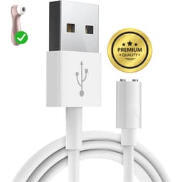 Niet-Magnetische Oplaadkabel - Vibrator en Satisfyer Oplader - Compatibel met o.a. Pro 2 Generation 1 & 2 (Next Generation), Pro 2 Vibration en Pro 4 Couples - USB Wit — thumbnail 1