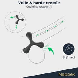 Cockring Siliconen - Nappex™ Jari Penisring voor een Harde Erectie [Discreet Verzonden] - Rekbare Ballsplitter, Cockringen en Ballstretcher - Sex Toys voor Mannen en Koppels - BDSM - Penis Sleeve - Kamasutra - Seksspeeltjes Zelf Aftrekken - Erotiek — thumbnail 2