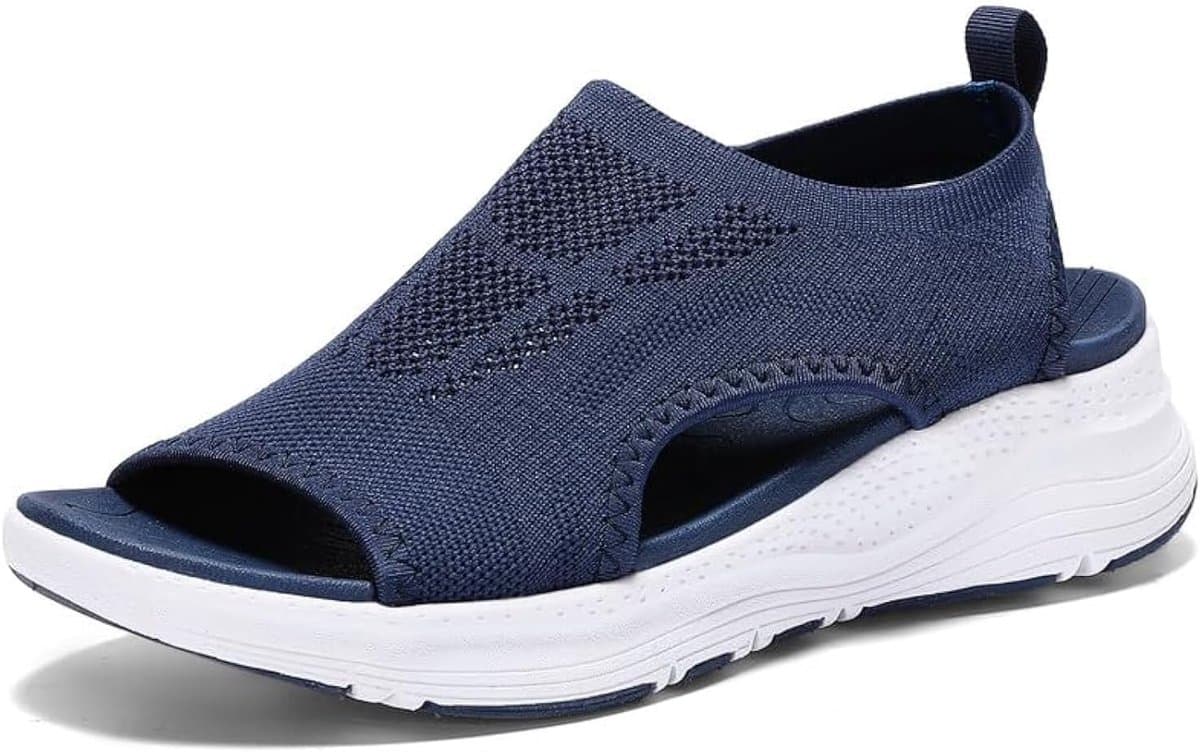 Comfortabele Orthopedische Damessandalen met Voetboogsteun - Zomer Slingback Wiggen — afbeelding 1