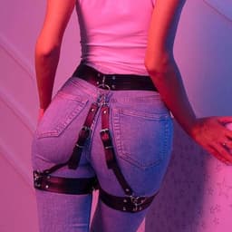 Oneay Beenharnas & Dijbeenharnas Dames – Punk Body Harness met Tailleband – Sexy Festival Accessoire voor Halloween, Party & Nachtclub — thumbnail 3