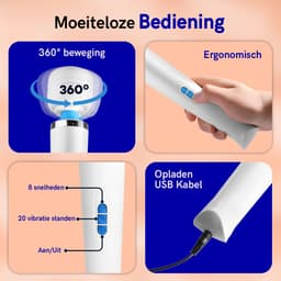 TipsToys® Dildos Vibrator - Magic Wand Love Massage - Sekspeeltjes Vibrator voor Vrouwen - 32 cm - Massage Spieren - Sex Toys — thumbnail 4