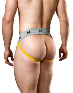 MM Sports Original Edition Swimmer/Jogger Jockstrap 2 inch Yellow - MAAT S - Heren Ondergoed - Jockstrap voor Man - Mannen Jock — thumbnail 3