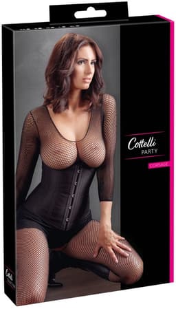 Cottelli Collection – Boezemvrije Korset voor Onderstreping Vrouwelijkheid Gemakkelijk en Seductief – Maat L – Zwart — thumbnail 1