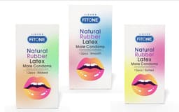condoom mix pack –36 stuks –condooms met ribbels– condooms noppen – condooms naturel – 3 varianten– condooms met glijmiddel – condooms 52mm – FiTONE — thumbnail 1