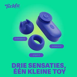 Tickle Toys Tiny Tease - Mini Luchtdruk Vibrator - 3 Opzetstukken - Oplaadbaar en Fluisterstil - Sex Toys voor Vrouwen - Clitoris Stimulator - Seksspeeltjes - Cadeau voor Vrouwen - 5 Intensiteitsniveaus - Blauw — thumbnail 2