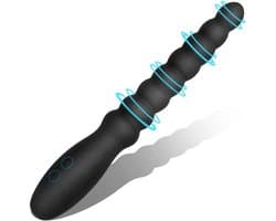 Daity Vibrerende anale kralen en butt plug voor beginners – Oplaadbare siliconen kogelvibrator, waterdicht, G-punt en prostaatstimulator voor mannen, vrouwen en stellen