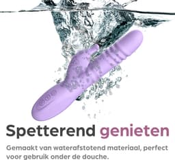 Sinsaa Rabbit Vibrator voor Vrouwen - Tarzan Vibrator met 10 Vibratiestanden - G-Spot & Clitoris Stimulator - 3in1 Vibrators - Dildo met 6 Pulsatiestanden - Seksspeeltjes voor Koppels - Sex Toys voor Vrouwen - Inclusief glijmiddel — thumbnail 4