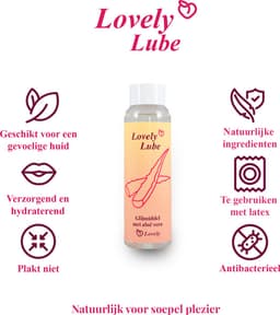 Lovely Lube – Natuurlijk Glijmiddel op Waterbasis met Aloe Vera, Latex Veilig, Hydraterend & Huidvriendelijk-240 ML — thumbnail 2