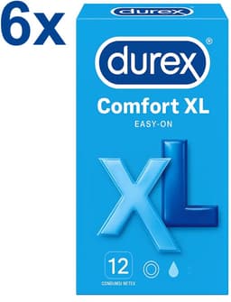 Durex Comfort XL – Extra Grote Condooms – Voordeelverpakking - 72 Stuks – Easy-On Pasvorm voor Comfort – Betrouwbare Bescherming – Transparant & Geurloos — thumbnail 1