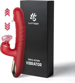 HappySexy Vibrators Voor Vrouwen – Clitoris Dildo Rabbit Vibrator Luchtdruk Zuiger – Realistisch Likkende Tong Met Meerderde Standen Voor Koppels & Solo en Vibraties – A C G Spot Tarzan Sex Toys Stimulator 3 in 1 — thumbnail 1