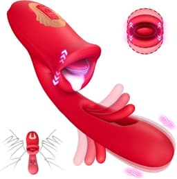 Sex Toys voor Vrouwen Likkende Tong Vibrator - Vibrators voor Vrouwen - Tong Vibrator - Clitoris Zuiger – Diep Waterdicht – Bef Vibrator met 10 Sterke Standen - Siliconen - Discreet Verzonden – Roze — thumbnail 1