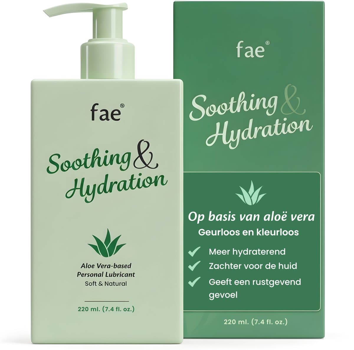 Fae Glijmiddel Waterbasis met Aloë Vera - Lubricant 220ml - Veilig voor Condooms & Sex Speeltjes - Lube - voor de Gevoelige huid — afbeelding 1