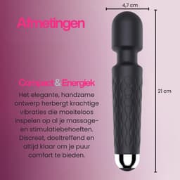 Loiss - Zwart - Personal Massager & Magic Wand Vibrator - G Spot Vibrator & Clitoris Stimulator - Stille Vibrators voor Vrouwen – Sex Toys ook voor Koppels - Erotiek — thumbnail 4