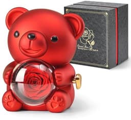 Romantische teddybeer met rozenbloem - Perfect cadeau voor Valentijnsdag, Moederdag, bruiloften en jubilea — thumbnail 1