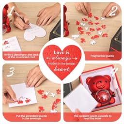 Romantische teddybeer met rozenbloem - Perfect cadeau voor Valentijnsdag, Moederdag, bruiloften en jubilea — thumbnail 4