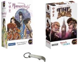 Time Bomb en Hanamikoji Gezelschapsspellenpakket met Flesopener
