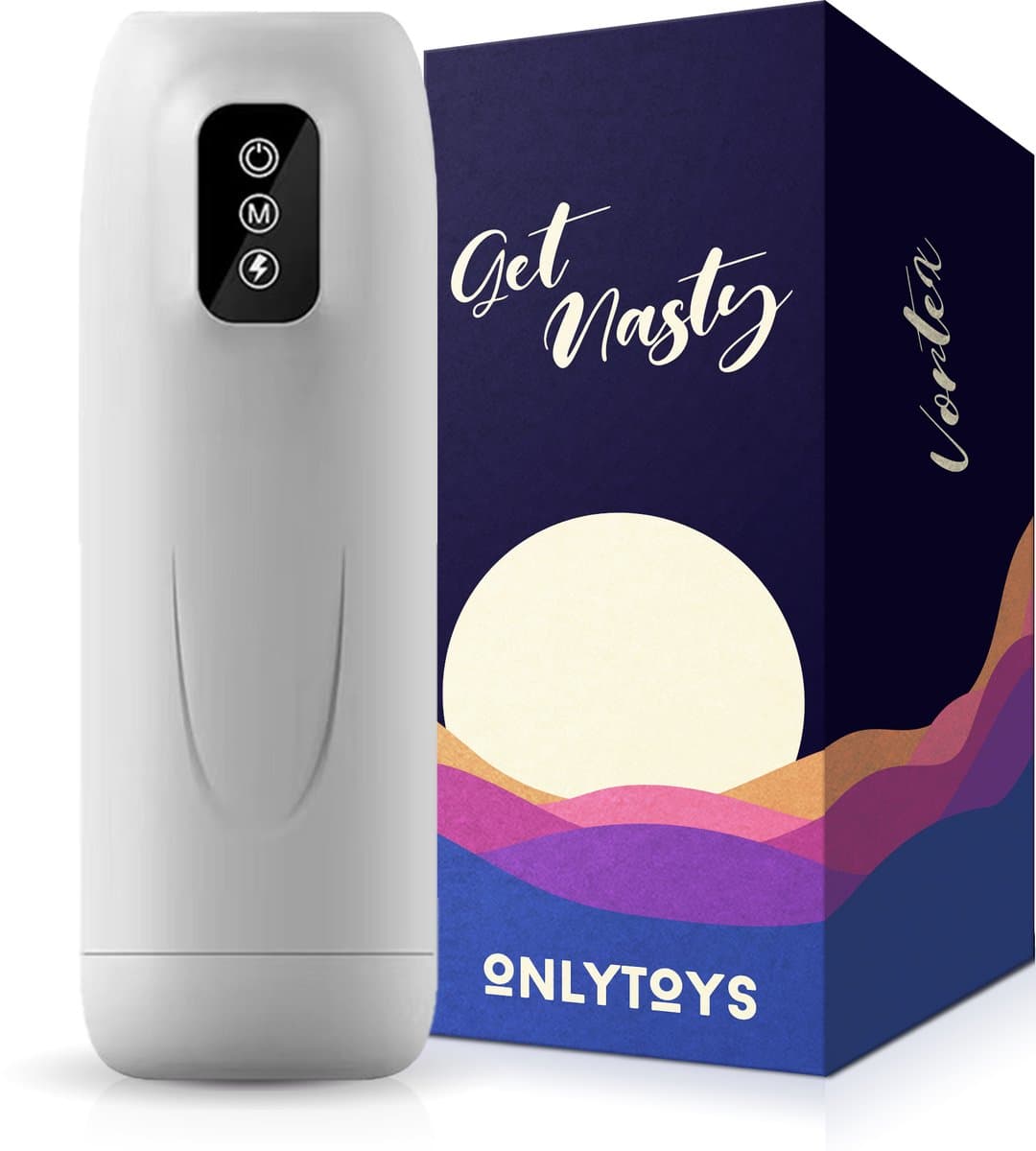 ONLYTOYS® Vortex - Premium Masturbator voor Mannen - Pocket Pussy - Blowjob Simulator - Sex Toys voor Mannen - Masturbators Man - Electrisch - Automatisch - White — afbeelding 1