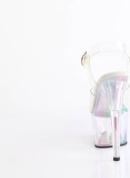 Pleaser - ADORE-708HT Sandaal met enkelband, Paaldans schoenen - US 14 - 45 Shoes - Transparant — thumbnail 2