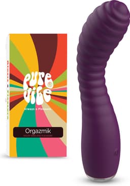 PureVibe® Orgazmik Dikke Geribbelde G-Spot Vibrator - Vibrators voor Vrouwen - Erotiek - Stimulator - Sex Toys voor koppels - Paars — thumbnail 1