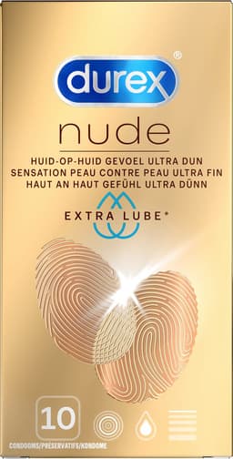 Durex - 20 Condooms - Nude Extra Lube 10st - Condooms Performa 10st — thumbnail 2