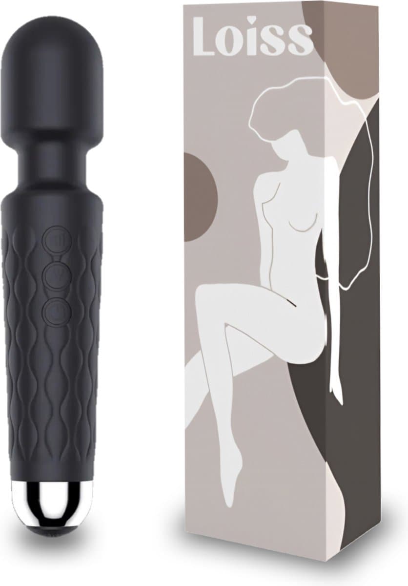 Loiss - Zwart - Personal Massager & Magic Wand Vibrator - G Spot Vibrator & Clitoris Stimulator - Stille Vibrators voor Vrouwen – Sex Toys ook voor Koppels - Erotiek — afbeelding 1