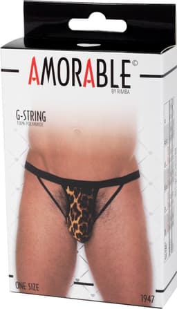 Amorable - Open String Voor Heren - Panterprint - One Size — thumbnail 3
