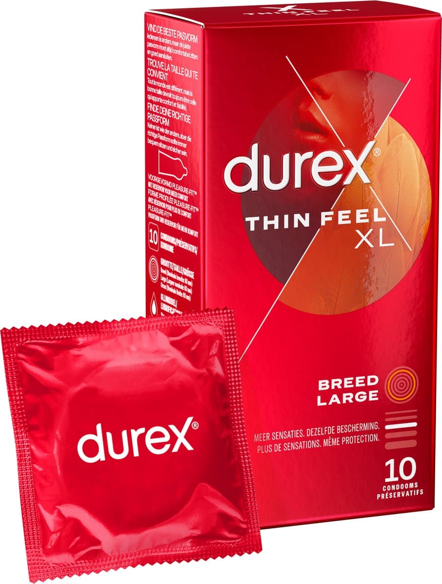Durex Condooms Thin Feel XL 10st - 6 Stuks - Voordeelverpakking — afbeelding 1